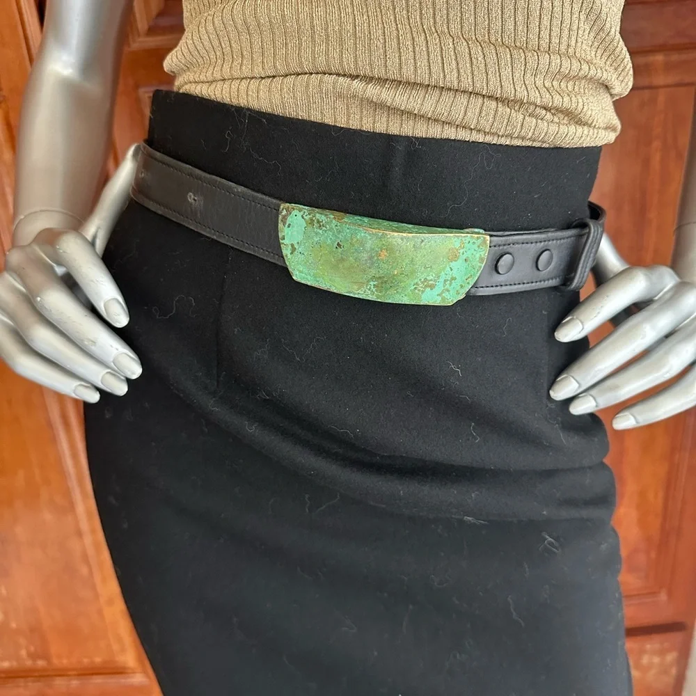 Vintage Robert Lee Morris RLM Turquoise Belt Buckle